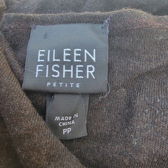 Eileen Fisher Womens wrap dress size PP( sz 2-4) brown 3/4 sleeve - Picture 3 of 4